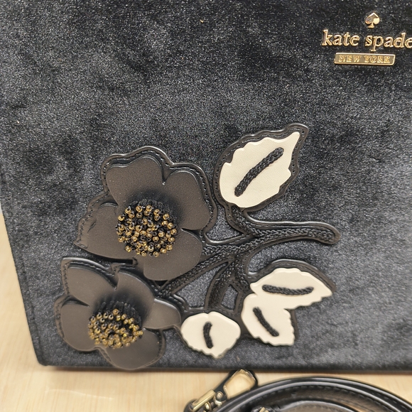 Kate Spade Black Floral Tote Bag - Picture 3 of 13